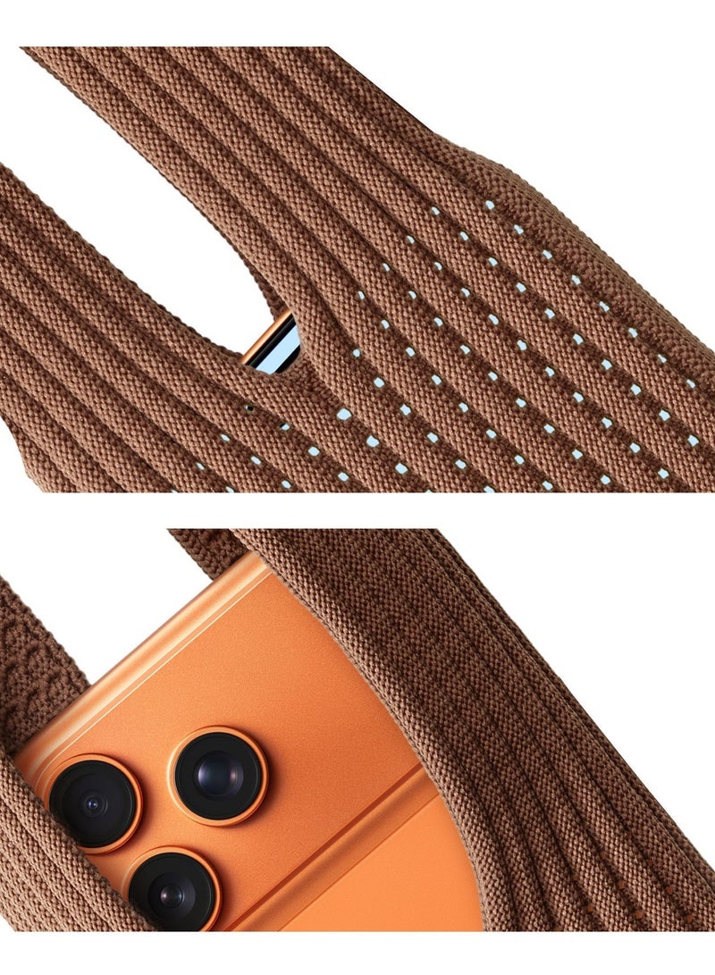 DAEVO Phone Pocket Holder and Mobile Phone Cover with 80 cm Shoulder Strap, 3D Knit Stretch Phone Pouch Crossbody Bag for iPhone and Samsung Galaxy, Soft Elastic Shock Absorbing Mini Phone Accessory - Image 3